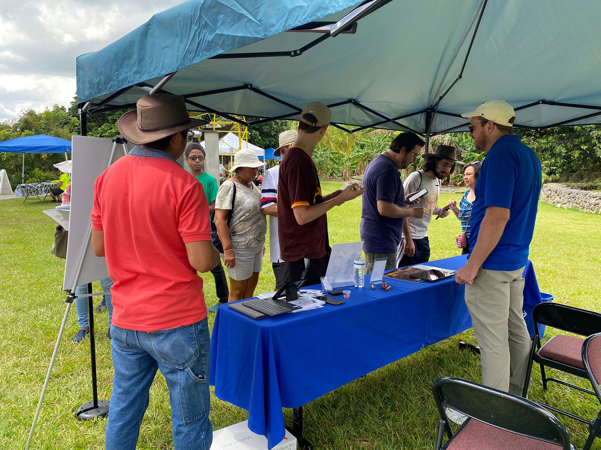 People at event display